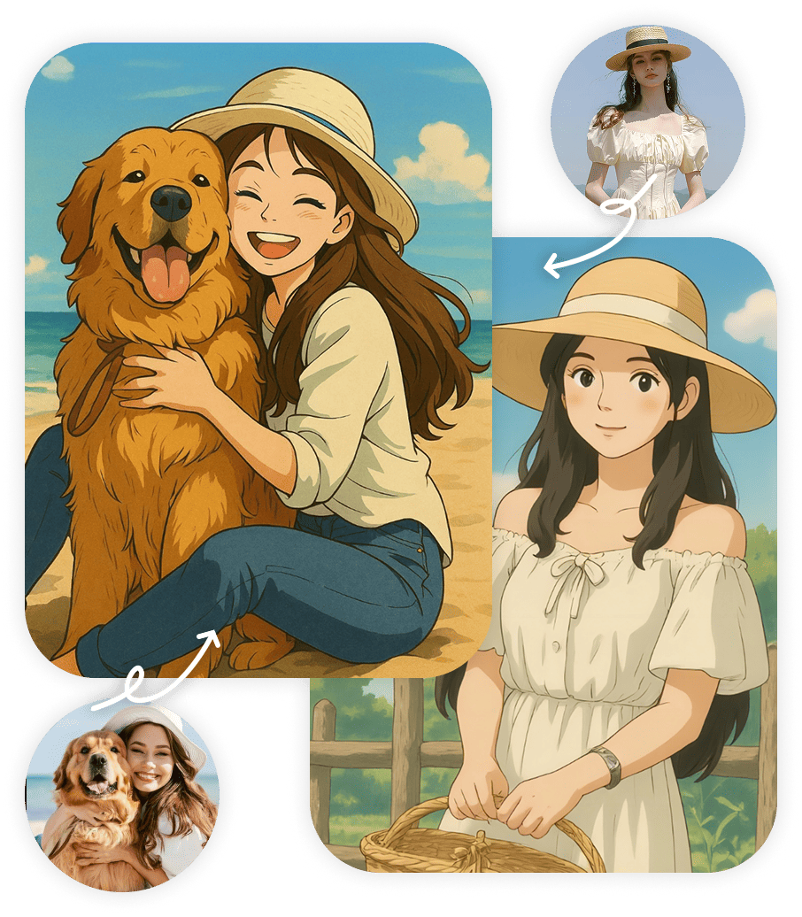 あなたのポートレートをジブリ風アートに変える template